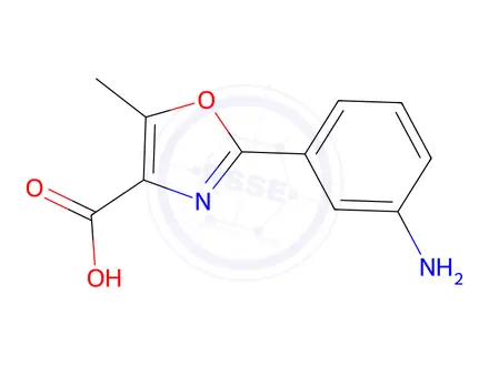 Chemical structure of 2-(3-Aminophenyl)-5-methyloxazole-4-carboxylic acid
