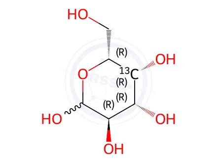 Chemical structure of D-[4-13C]galactose