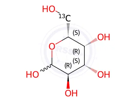 Chemical structure of D-[6-13C]galactose