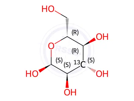 Chemical structure of D-[3-13C]glucose
