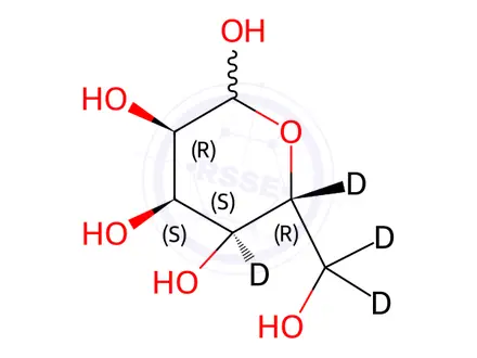 Chemical structure of D-Glucose-4,5,6,6'-d4