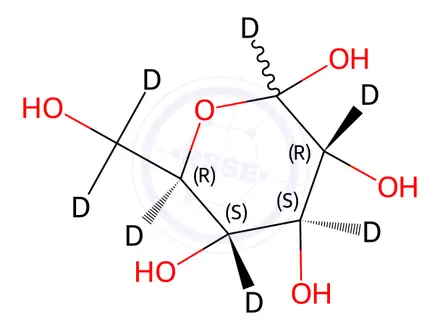 Chemical structure of D-Glucose-1,2,3,4,5,6,6-d7