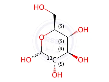 Chemical structure of L-[2-13C]glucose