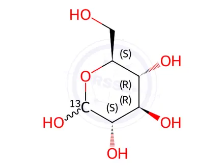 Chemical structure of L-[1-13C]glucose