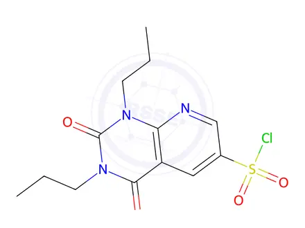 Chemical structure of 2,4-Dioxo-1,3-dipropyl-1,2,3,4-tetrahydropyrido[2,3-d]pyrimidine-6-sulfonyl chloride