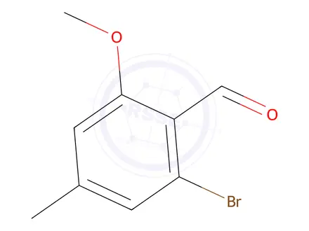 Chemical structure of 2-Bromo-6-methoxy-4-methylbenzaldehyde