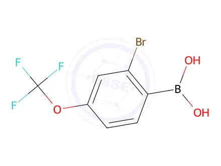 Chemical structure of (2-Bromo-4-(trifluoromethoxy)phenyl)boronic acid