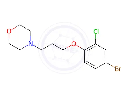 Chemical structure of 4-(3-(4-Bromo-2-chlorophenoxy)propyl)morpholine
