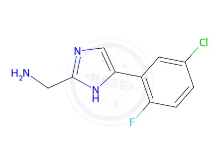 Chemical structure of (5-(5-chloro-2-fluorophenyl)-1H-imidazol-2-yl)methanamine