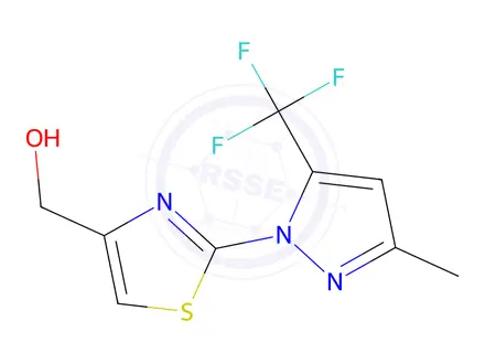 Chemical structure of {2-[3-Methyl-5-(trifluoromethyl)-1H-pyrazol-1-yl]-1,3-thiazol-4-yl}methanol
