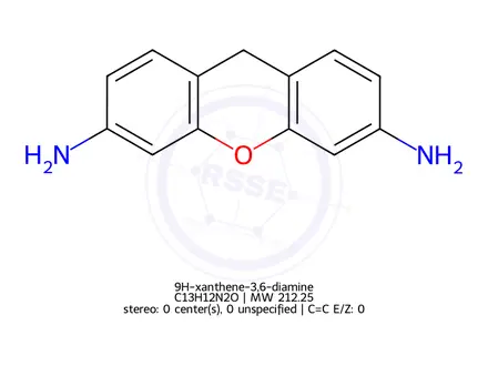 Chemical structure of 9H-xanthene-3,6-diamine