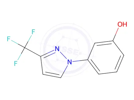 Chemical structure of 3-[3-(trifluoromethyl)-1h-pyrazol-1-yl]phenol