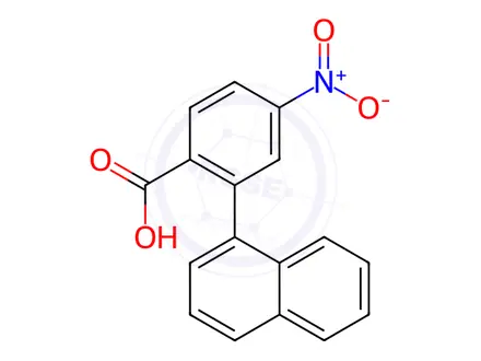 Chemical structure of 2-(Naphthalen-1-yl)-4-nitrobenzoic acid
