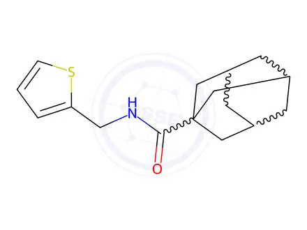 Chemical structure of N-(thiophen-2-ylmethyl)adamantane-1-carboxamide