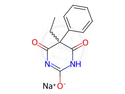 Chemical structure of Phenobarbital Sodium