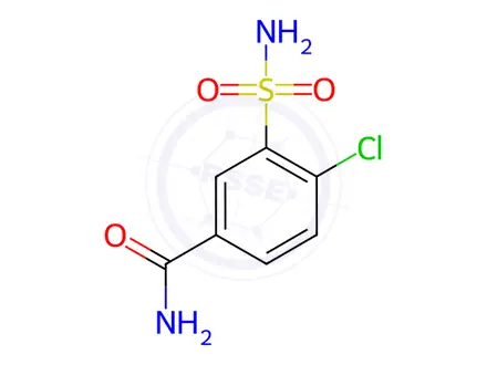 Chemical structure of Indapamide Impurity 10 (Sulclamide)