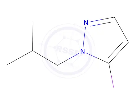 Chemical structure of 5-iodo-1-isobutyl-1H-pyrazole