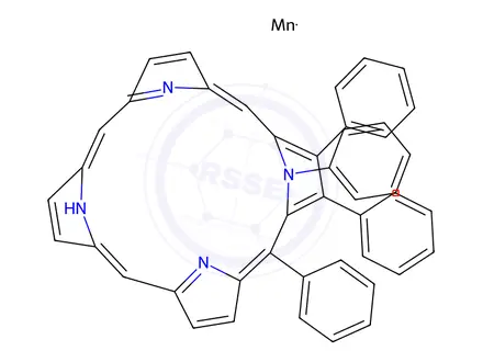 Chemical structure of manganese tetraphenylporphyrin