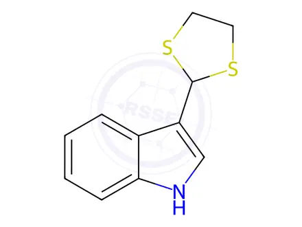 Chemical structure of 3-(1,3-Dithiolan-2-yl)-1H-indole