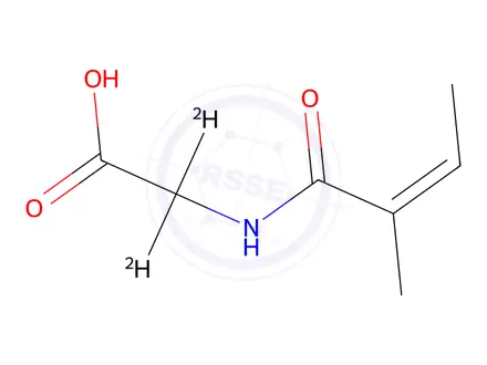 Chemical structure of N-Tigloylglycine-2,2-d2