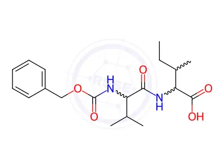 Chemical structure of Z-Val-Ile-OH