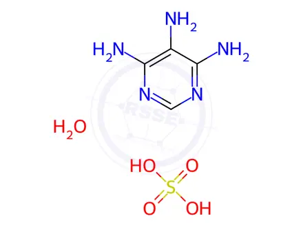 Chemical structure of 4,5,6-Triaminopyrimidine (Sulfate Hydrate)