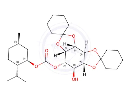 Chemical structure of 1-(-)-CARBOXYMENTHYL-2,3:4,5-DI-O-CYCLOHEXYLIDENE-D-MYO-INOSITOL