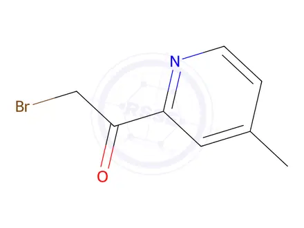 Chemical structure of 2-bromo-1-(4-methylpyridin-2-yl)ethan-1-one