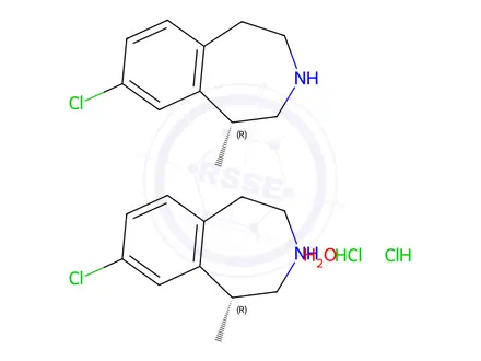Chemical structure of Lorcaserin Hydrochloride Hemihydrate
