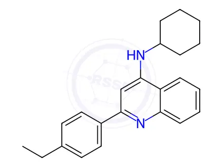 Chemical structure of N-Cyclohexyl-2-(4-ethylphenyl)quinolin-4-amine