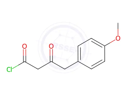 Chemical structure of 3-Oxo-4-(4-methoxyphenyl)butanoyl chloride