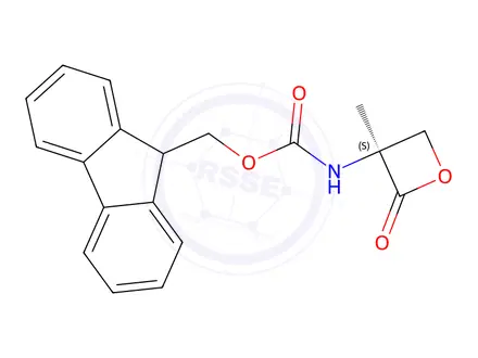 Chemical structure of Fmoc-α-Me-Ser-lactone