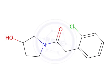Chemical structure of 2-(2-chlorophenyl)-1-(3-hydroxypyrrolidin-1-yl)ethan-1-one
