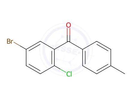 Chemical structure of (5-Bromo-2-chlorophenyl)(4-methylphenyl)methanone