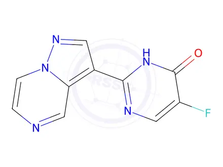 Chemical structure of 5-Fluoro-2-(pyrazolo[1,5-a]pyrazin-3-yl)pyrimidin-4-ol