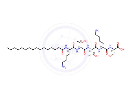 Chemical structure of Myristoyl Pentapeptide-4