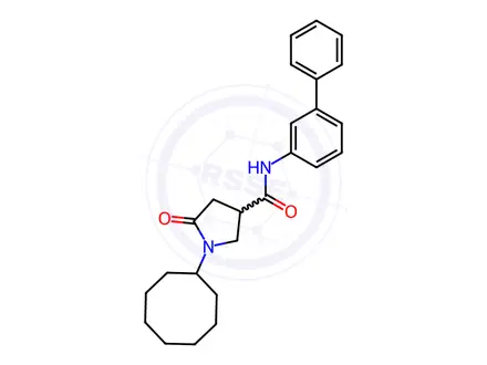Chemical structure of N-([1,1'-Biphenyl]-3-yl)-1-cyclooctyl-5-oxopyrrolidine-3-carboxamide
