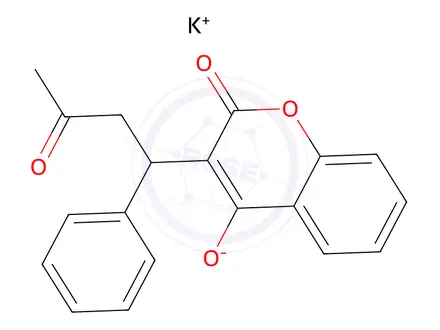Chemical structure of Warfarin potassium