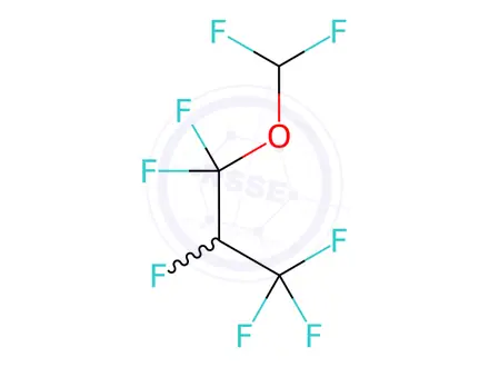 Chemical structure of 1,1,2,3,3,3-Hexafluoropropyl Difluoromethyl Ether