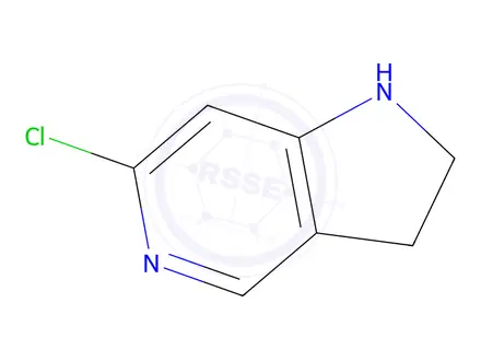 Chemical structure of 6-Chloro-2,3-dihydro-1H-pyrrolo[3,2-c]pyridine