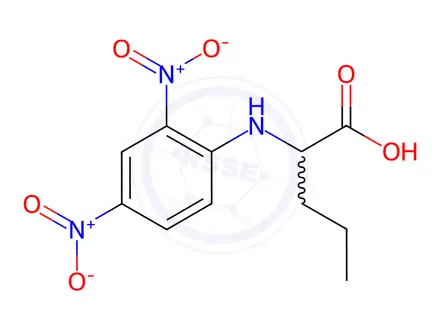 Chemical structure of N-2,4-DNP-DL-NORVALINE
