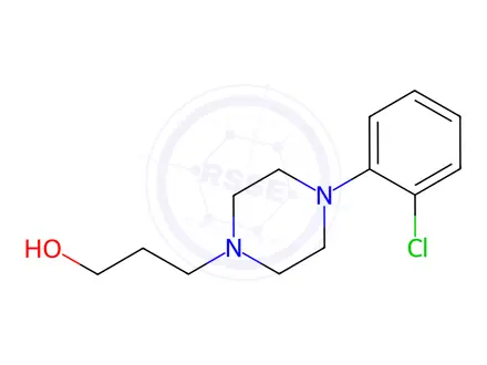 Chemical structure of 3-(4-(2-Chlorophenyl)piperazin-1-yl)propan-1-ol
