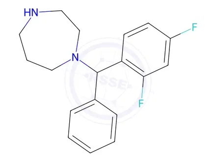 Chemical structure of 1-[(2,4-Difluorophenyl)(phenyl)methyl]-1,4-diazepane