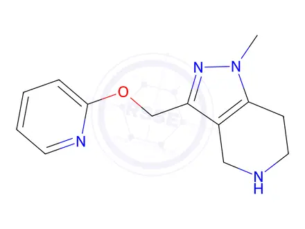 Chemical structure of 1-Methyl-3-((pyridin-2-yloxy)methyl)-4,5,6,7-tetrahydro-1H-pyrazolo[4,3-c]pyridine