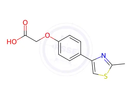 Chemical structure of [4-(2-Methyl-thiazol-4-yl)-phenoxy]-acetic acid