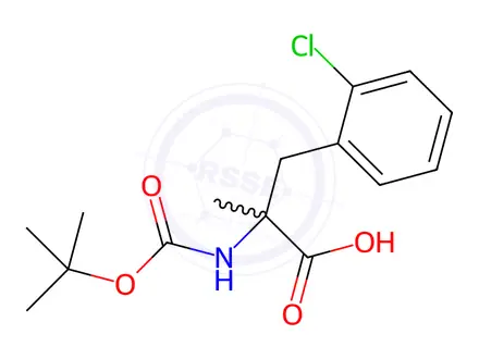 Chemical structure of N-Boc-2-chloro-a-methyl-DL-phenylalanine