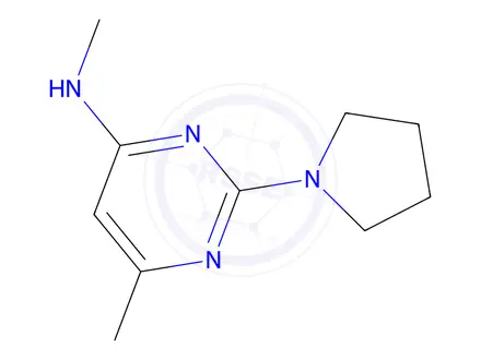 Chemical structure of n,6-dimethyl-2-pyrrolidin-1-ylpyrimidin-4-amine