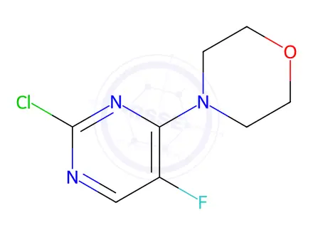 Chemical structure of 4-(2-Chloro-5-fluoropyrimidin-4-yl)morpholine