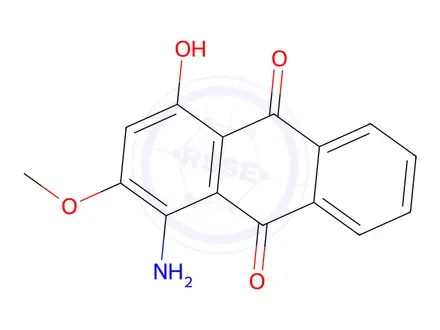 Chemical structure of 1-Amino-4-hydroxy-2-methoxyanthracene-9,10-dione