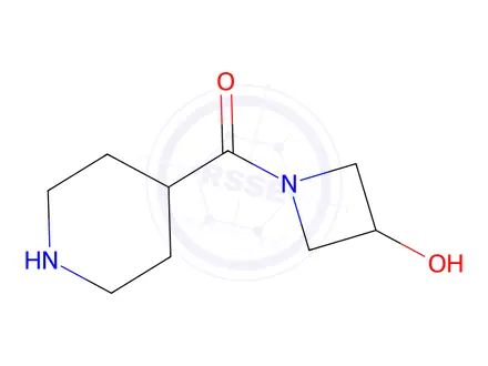Chemical structure of (3-hydroxyazetidin-1-yl)(piperidin-4-yl)methanone